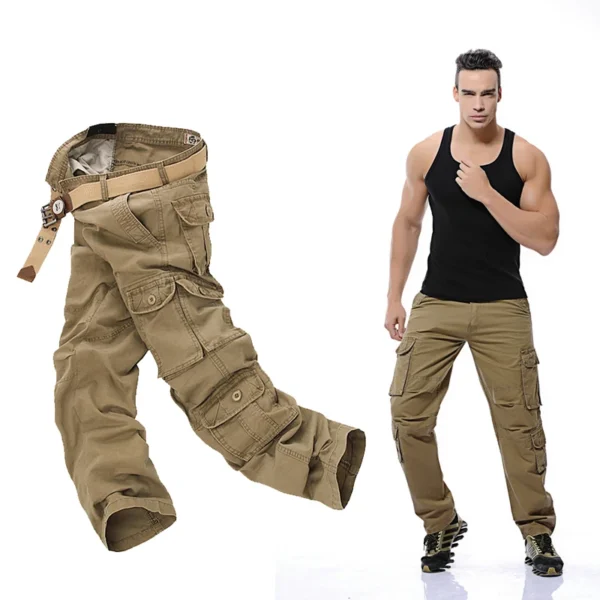 Fashion Military Cargo Pants Men Loose Baggy Tactical Trousers Oustdoor Casual Cotton Cargo Pants Men Multi Pockets Big size - Image 5