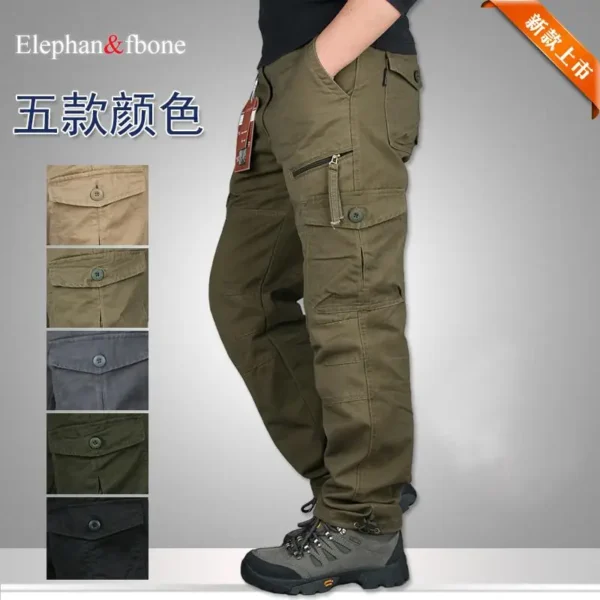 Men's Tactical Trousers Large Size Loose Casual Pants Running Overalls Men's Sweatpants Sports Hiking Outdoor Clothes Work Pants - Image 2