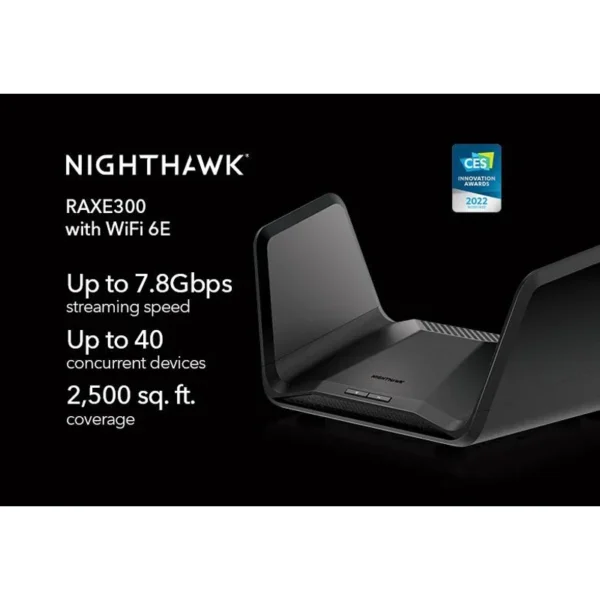 NETGEAR RAXE300 AXE7800 Nighthawk 8-Stream Tri-Band WiFi 6E Router 7.8Gbps Speed 2,500 Sq.Ft Armor & Smart Parental Controls - Image 2