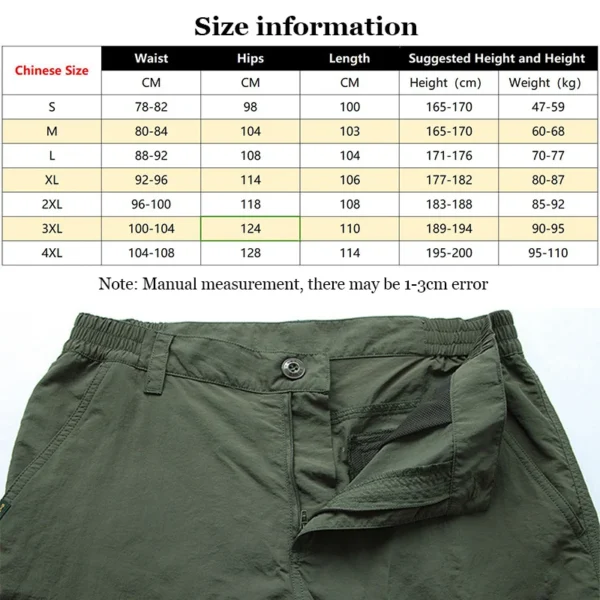 2023 Outdoor Waterproof Tactical Cargo Pants Men Breathable Summer Casual Army Military Long Trousers Male Quick Dry Cargo Pants - Image 6