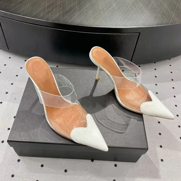 Elegant Pointed Toe Transparent High Heels Shoes - Image 4