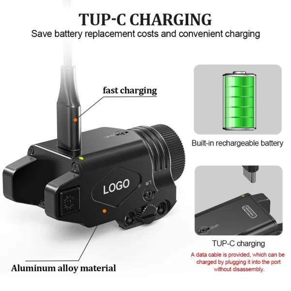 1073 Rail  Laser Sight for Rifle Pistol Airsoft Magnetic Charging Gun Laser Sight Outdoor Hunting Shooting Accessories - Image 5