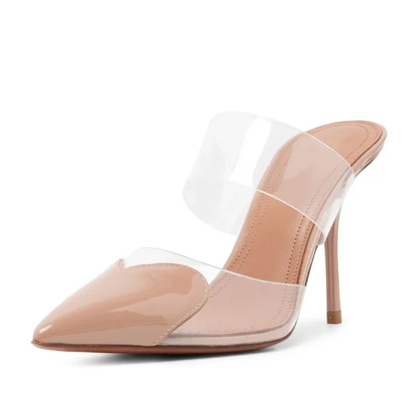 Elegant Pointed Toe Transparent High Heels Shoes - Image 8