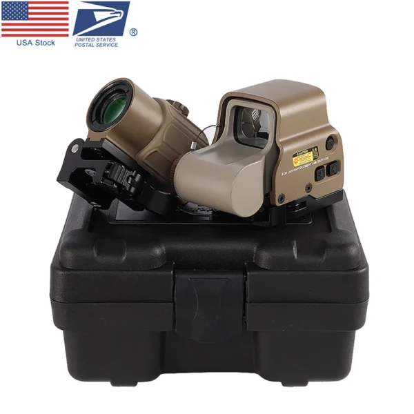 Tactical Airsoft 558G43 Magnifier 558 553 EXPS3 Red Dot Combo Scope Optics QD Mount Weaver Fit 20MM Rail Mount With Full Marking - Image 2