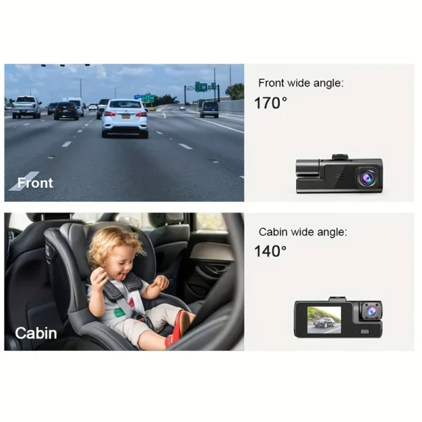 Dash Cam Front and Inside FHD 1080P Recording Car DVR Cam Small Dash Camera for Cars - Image 5