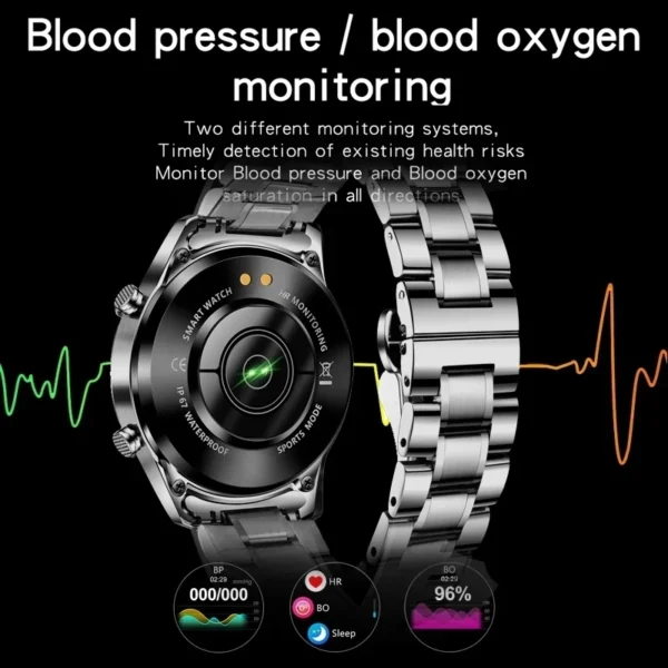 LIGE Luxury Full Circle Touch Screen Men Smart Watch Bluetooth Call Steel Band Waterproof Sports Fitness Watch For Android IOS - Image 4