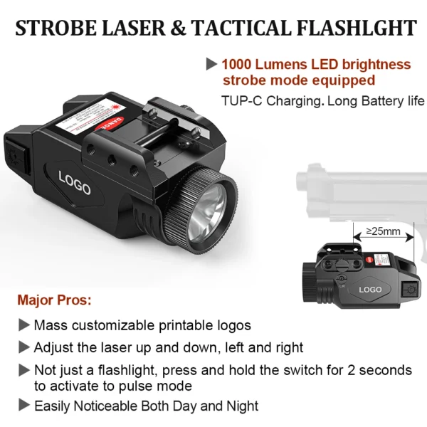 1073 Rail  Laser Sight for Rifle Pistol Airsoft Magnetic Charging Gun Laser Sight Outdoor Hunting Shooting Accessories - Image 2