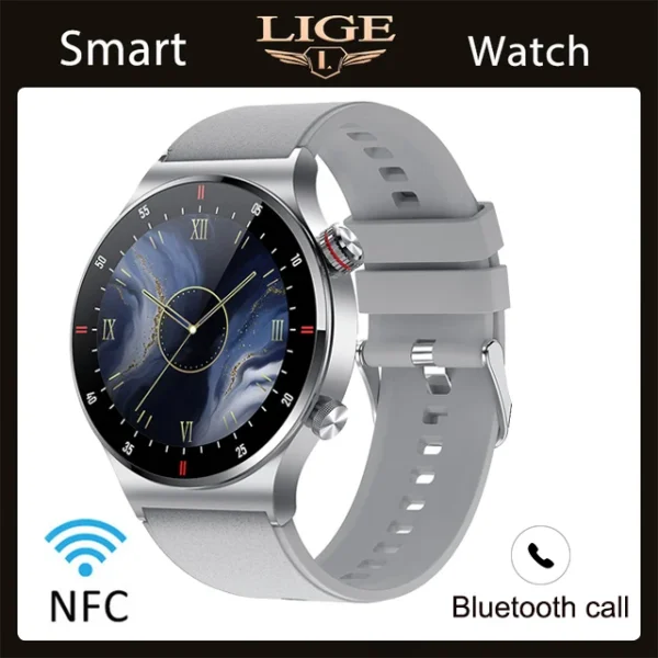 LIGE ECG+PPG Bluetooth Call Smart Watch 2023 Men AMOLED Full Touch Sports NFC Watches Men Smartwatch Waterproof For Android Ios - Image 13