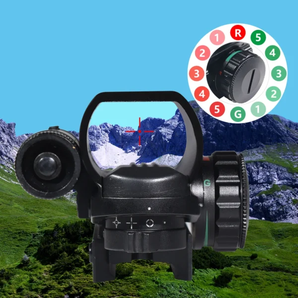 Tactical Reflex Sight with Laser Red Green Dot 4 Reticle Holographic Projected Dot Sight Scope Hunting Red Dot Sight Scope - Image 2