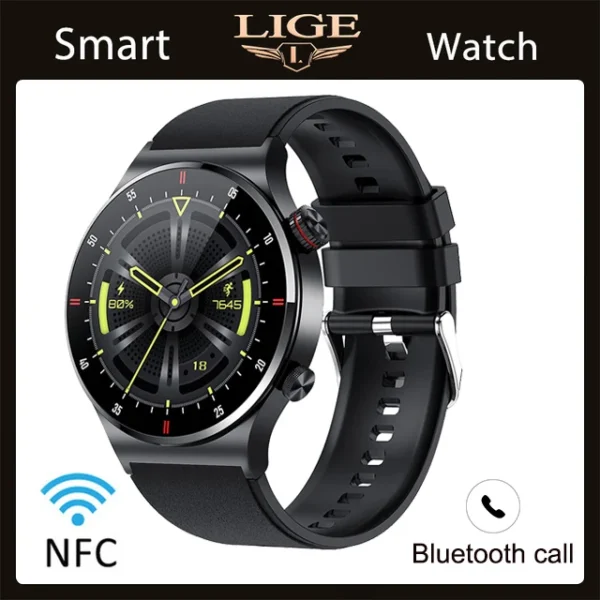 LIGE ECG+PPG Bluetooth Call Smart Watch 2023 Men AMOLED Full Touch Sports NFC Watches Men Smartwatch Waterproof For Android Ios - Image 14