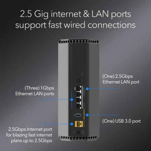 Nighthawk WiFi 7 Router (RS700S) BE19000 19Gbps Wireless Speed – 10Gb Internet Port – Tri-Band Gigabit Gaming Router - Image 4