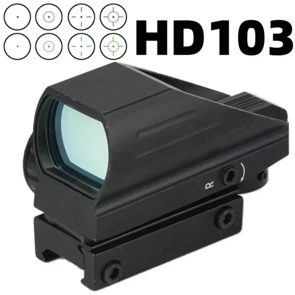 Tactical Reflex Sight with Laser Red Green Dot 4 Reticle Holographic Projected Dot Sight Scope Hunting Red Dot Sight Scope - Image 8